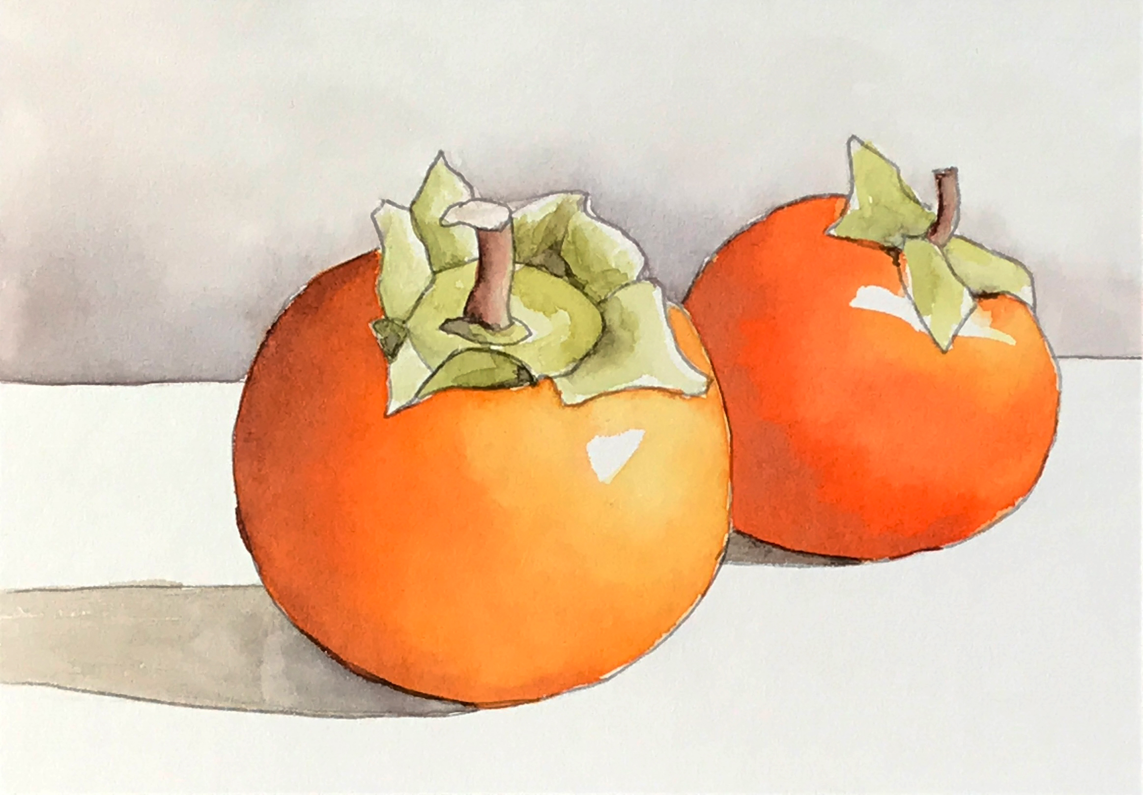 Aquarell (Lea Joos): Kakis