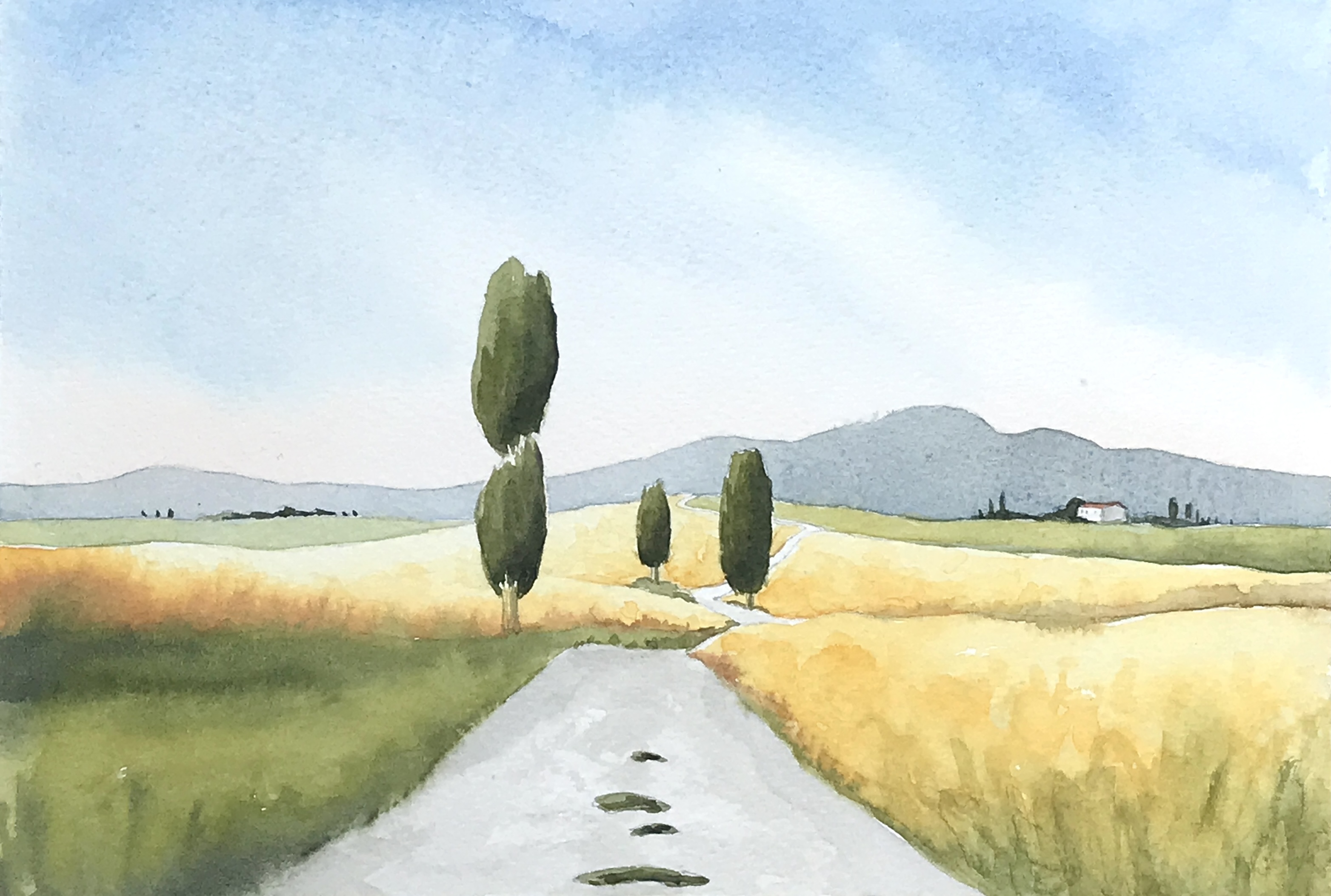 Aquarell (Lea Joos): Toscana